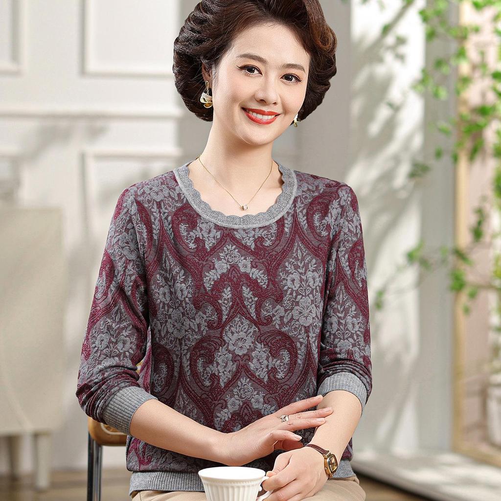 2026 Stylish Spring Knit Top for Middle-Aged and Elderly Women