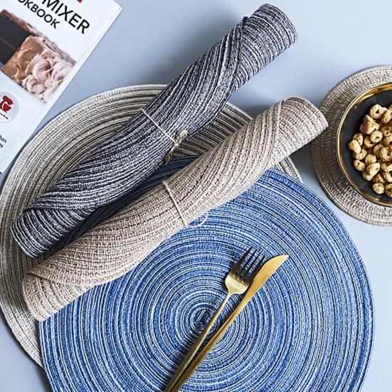 Round Cup Coasters Heat Insulated Bowl Plate Mat Non-slip Table Placemat Decor