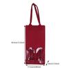 1Pcs Felt Red Wine Handbag Wine Gift Box With Clear Window Double Bottle Champagne Package Bags Wedding Favors For Guests