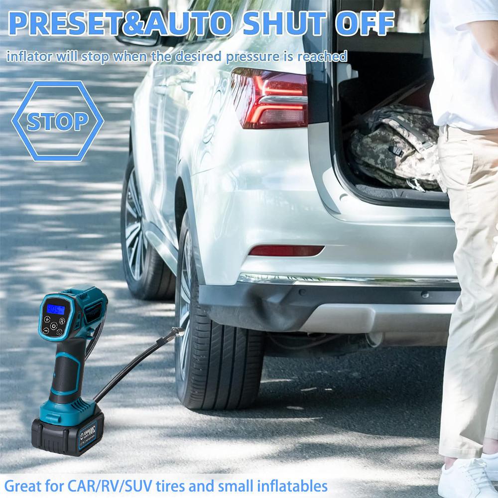 Multi Functional Electric Inflation Equipment Digital Display Wireless Air Compressor Portable Car Tire Inflatable Pump