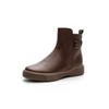 2025 Autumn and Winter New Velvet Short Boots Women's Flat Cotton Shoes Single Boots Martin Boots