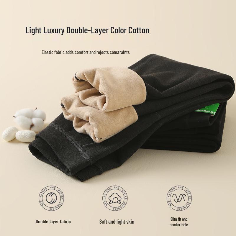 Kinder Doppel-Lagen Dicke Baumwolle Herbst/Winter Hosen - Warm, Buntes Futter für Schuluniformen