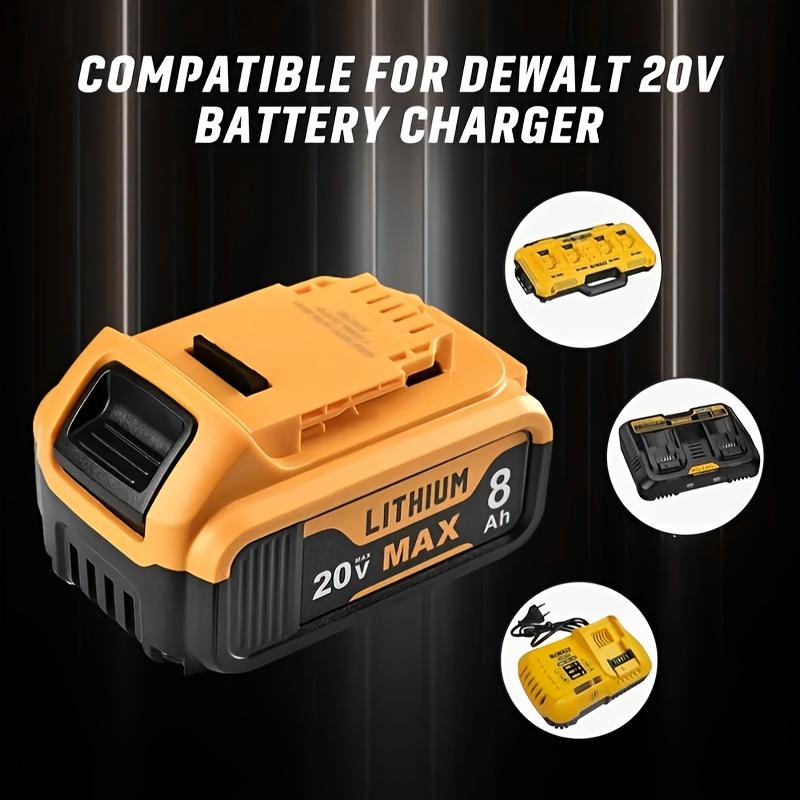 8.0Ah 20V Lithium-Ion Replacement Batteries for Dewalt Cordless Tools - Compatible with DCB200, DCB205, DCB206 & More
