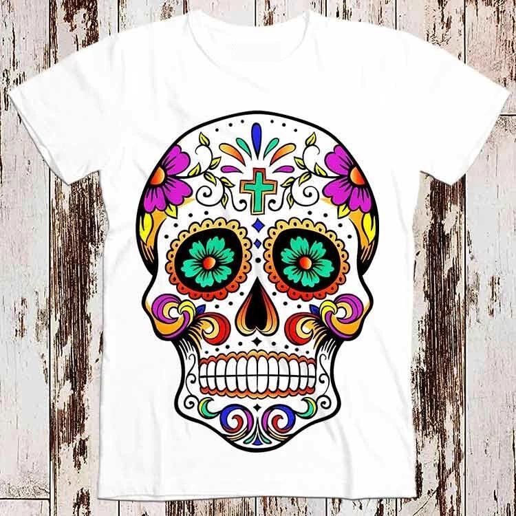 Sugar Skull Dia De Muertos T Shirt 8985 S