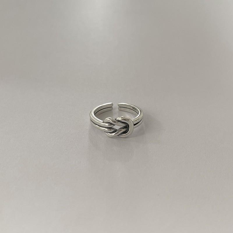 Korean Style Retro Star Twist Geometric Irregular Women's Open Ring