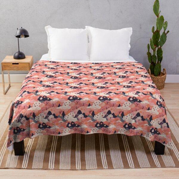 Cherry Blossom Themed Blanket Bedroom Warm Flannel Blanket Girls Room Decoration Blanket