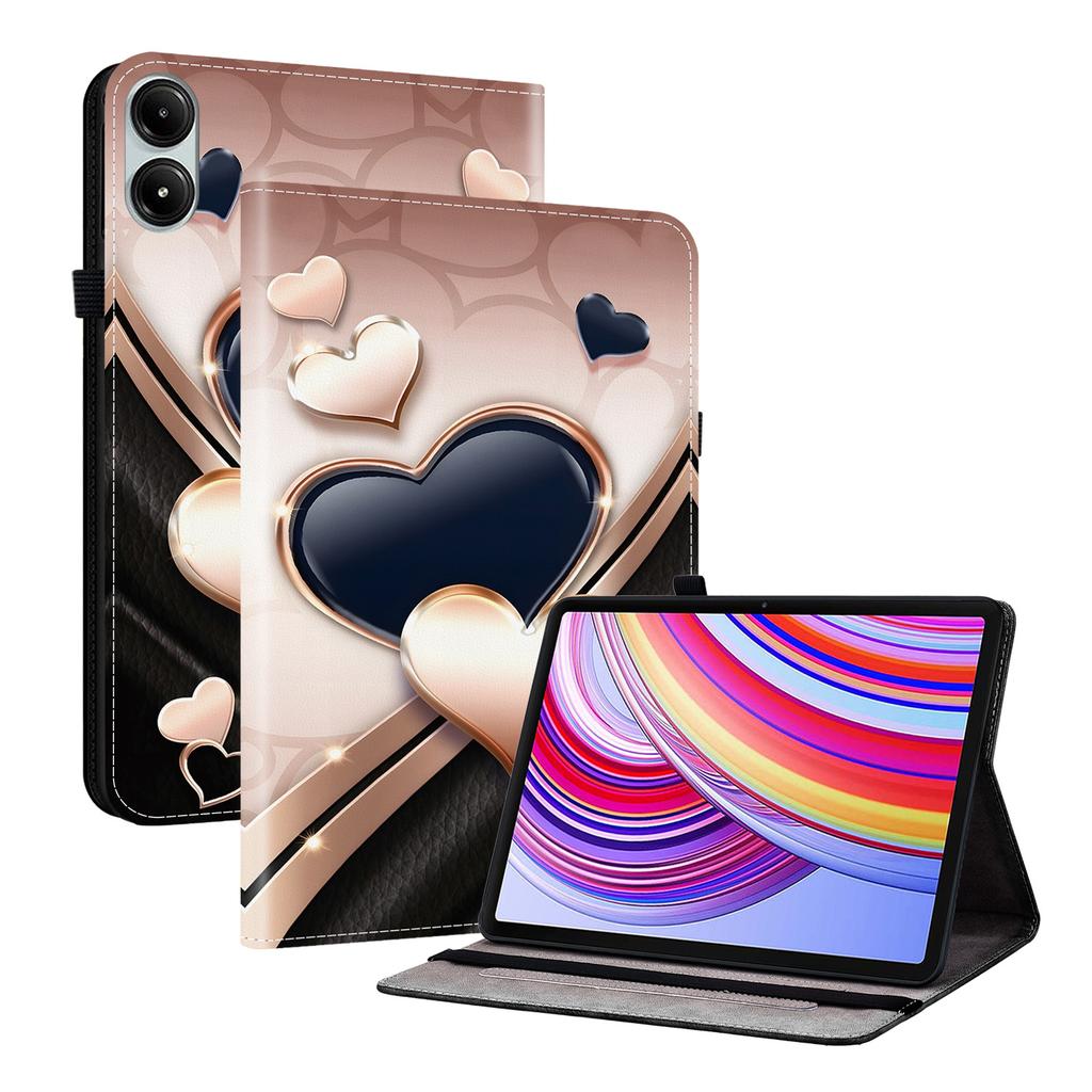 Adjustable Stand Case Universal for Xiaomi Redmi Pad 2 Pro 2025 Poco Pad 2024 12.1" TPU Back Luxury Painted Cover With Card Slot