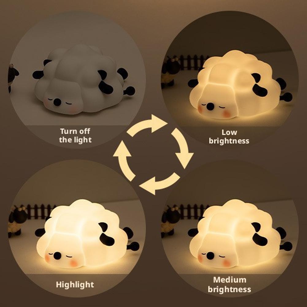 Squishy Silicone Animal Night Light Rechargeable Timing Touch Sensor Dimmable for Bedside Nursery Kids Birthday Gift