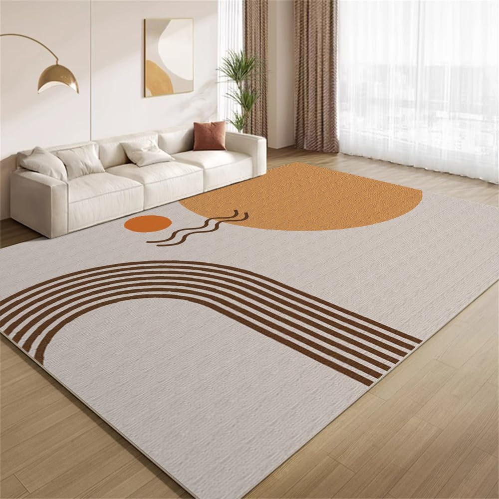 Modern Abstract Lines Carpet Anti-Slip And Easy-To-Clean Floor Mat For Living Room, Bedroom, Study, Home Decorative Pad