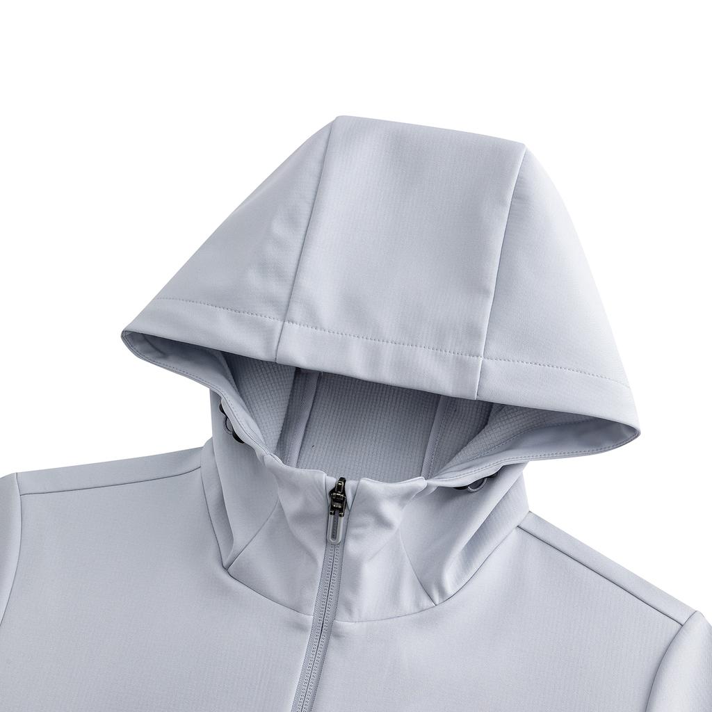 Anta Water-Resistant Daily Commuting Hooded Jacket Women jackets Sunny-River-Gray 962647601-1