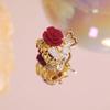 Exquisite Rhinestone Rose Hair Clip: Romantic, High-End Mini Claw for Fairy Bangs - Celebrity Style Accessory