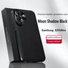 Metal Camera Protection Leather Phone Case For Samsung Galaxy S25 S24 S23 S21 FE S22 Ultra S25 Plus Silicone Edges Back Cover
