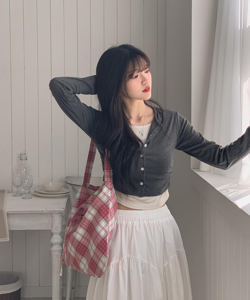 Atil Studio Cozy Check Shoulder Bag _[Berry]