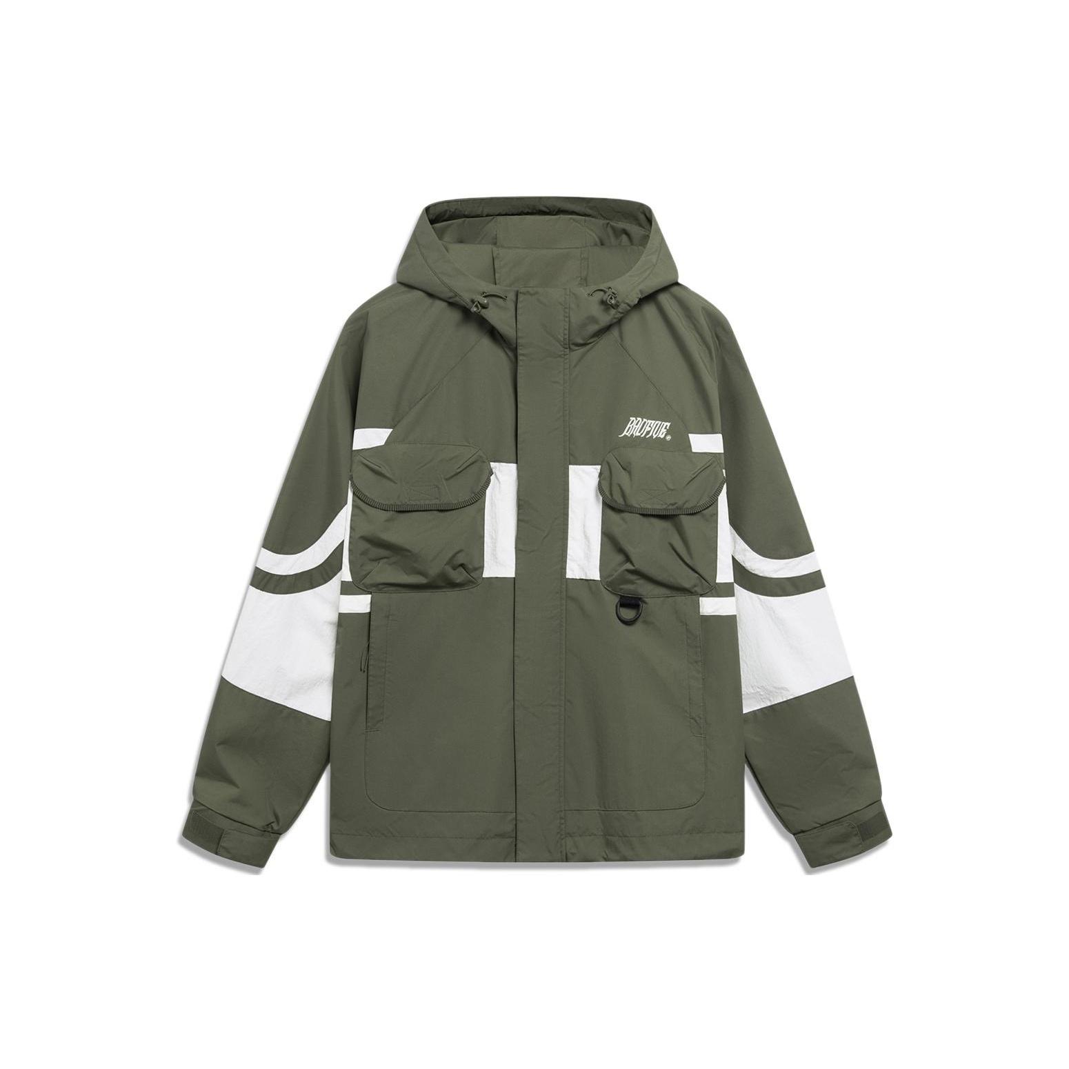 Li-Ning BadFive Windbreaker Olive Green Men s AFDT055-1 M