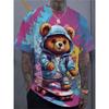 Men's T-Shirts Personalized Hip Hop Bear Pattern 3D Print Tops Tees Summer New Streetwear Oversized Unisex tShirt Men Clothes