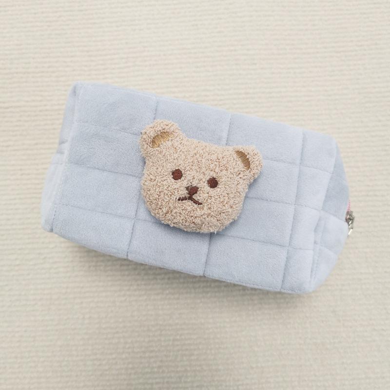 Cute Bear Baby Toiletry Bag Make Up Cosmetic Bags Portable Diaper Pouch Baby Items Organizer Reusable Cotton Cluth Bag for Mommy