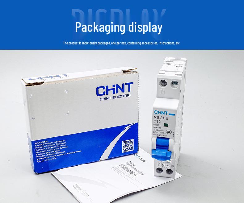 Chint NB2LE Residual Current Circuit Breaker - 10A to 40A Miniature.