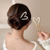 Korean Hairpin Hair Sticks Heart Geometric Metal Trendy Metal Hair Accessories Headwear Hairstyle For Women Girls Jewelry