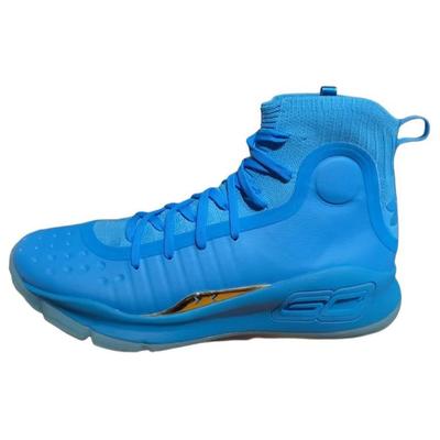 Erkek Curry 4 Retro Flooded Erkek Spor Ayakkabı Mavi Capri Metalik Altın 1298306-404