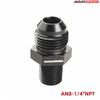 AN3/AN4/AN6/AN8/AN10/AN12 To 1/8" / 1/4" 3/8" 1/2" 3/4" 1"NPT Straight Fuel Hose Adapter Pipe Thread Fitting Black