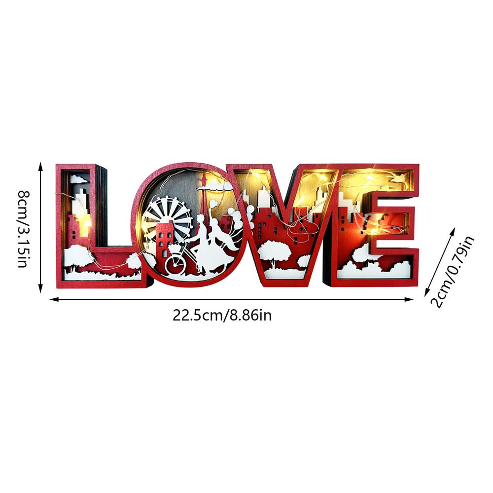 1pc Love Word Table Top Sign Home Design Art Ornament Three-dimensional Valentine's Day LOVE Romantic Crafts Home Decor Gifts
