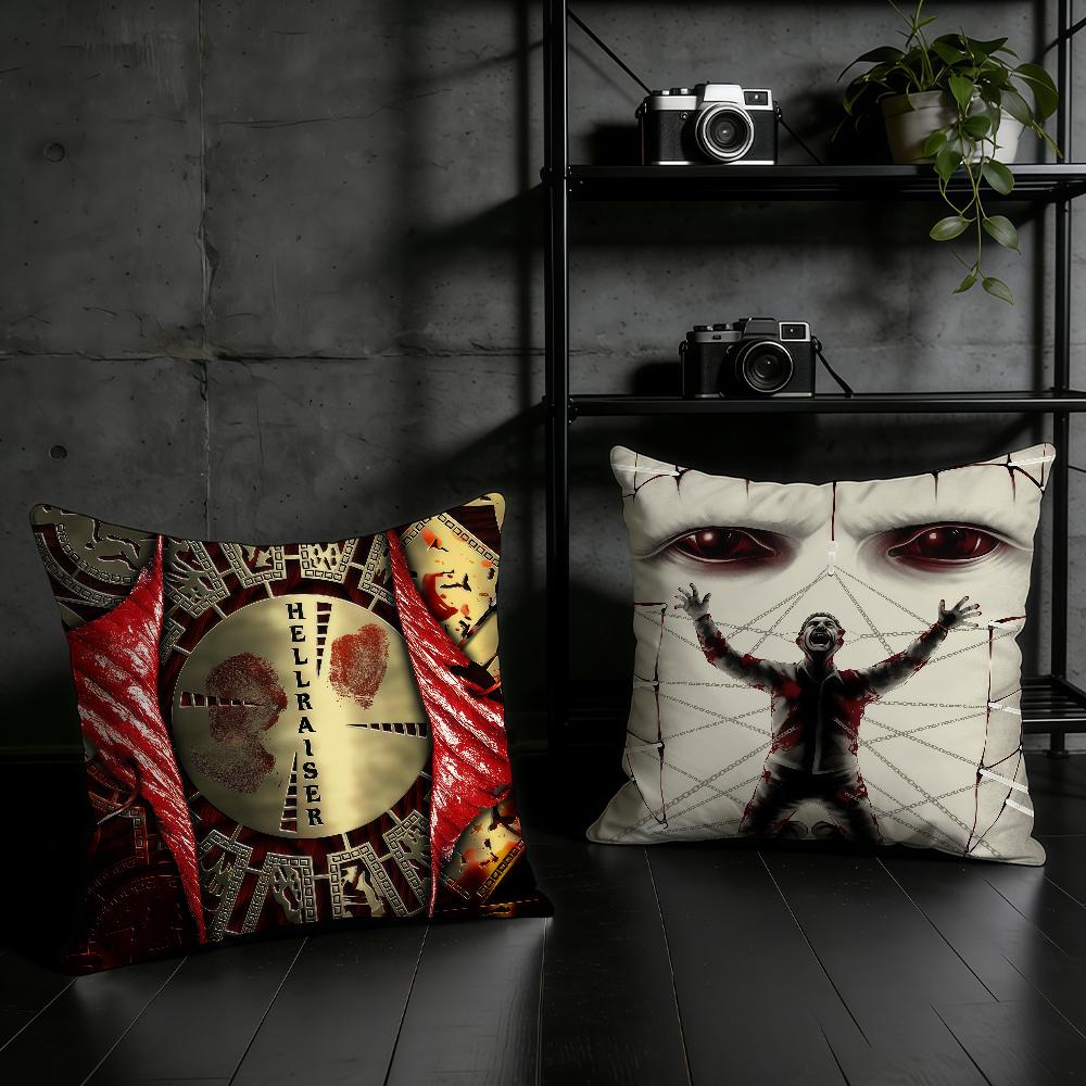 HHellraiser Horrorfilm Kissenbezug Geburtstags-Jubiläumsgeschenke Beidseitig Bedruckter Reißverschluss Kissenbezug Weiche Haut Bettwäsche