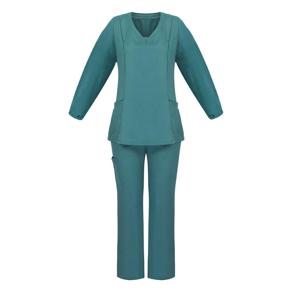 Autumn Winter Long Sleeve Scrub Suit Set Surgical & Isolation Gown Workwear