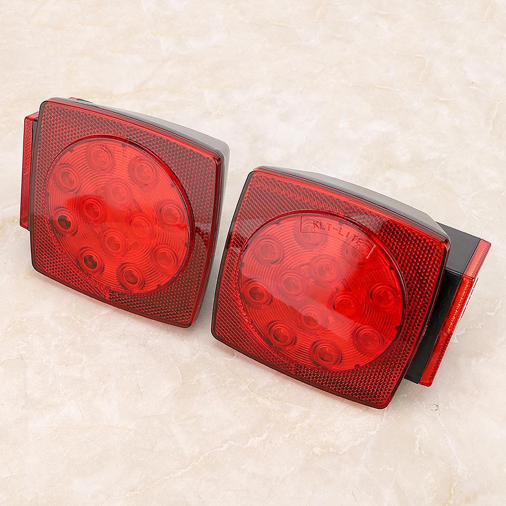 2pcs 12V Truck Trailer RV LED Tail Light Lamp Turn Signal Brake Reverse Light Combination