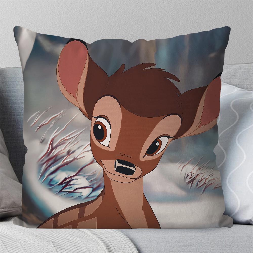 1Pc Animated B-Bambi Fairy Tale Pillow Case Square Pillow Bedroomsofaleisurecomfortcushion Car Living Room Home Decoration 40X40