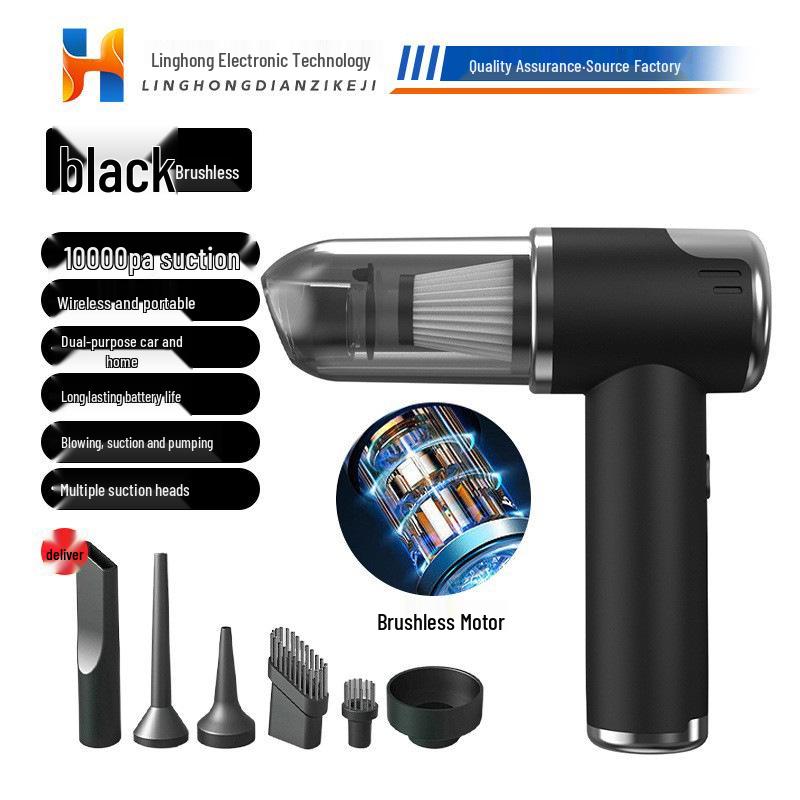 Powerful Cordless Car Vacuum with Brushless Motor & Long Battery Life - Multipurpose Dust & Mite Remover for Home & Keyboard Cleaning