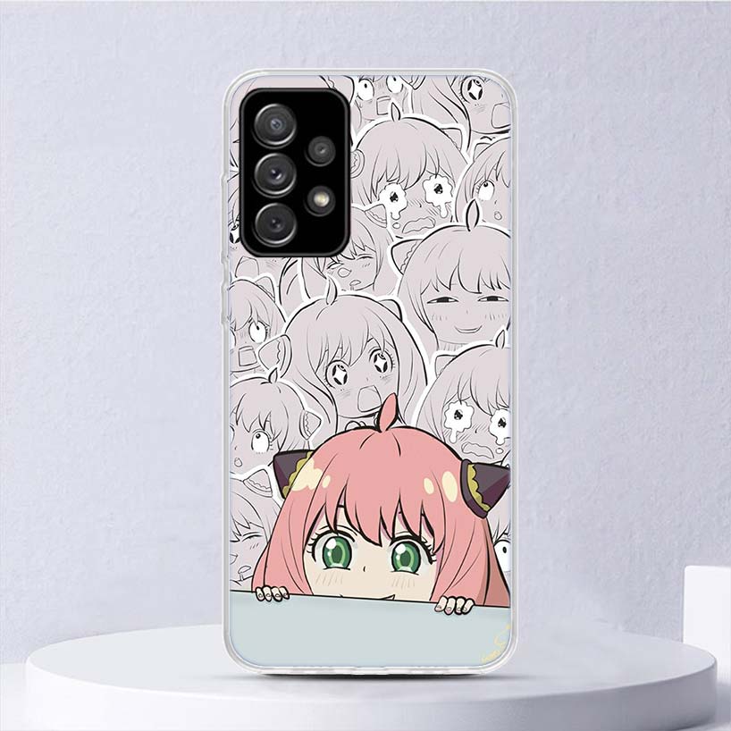 S-Spy Family Anya Soft Case For Samsung Galaxy A52 A42 A32 A22 A12 A02S Phone Cover A50 A51 A70 A71 A41 A31 A21S A40 A30 A20E A1