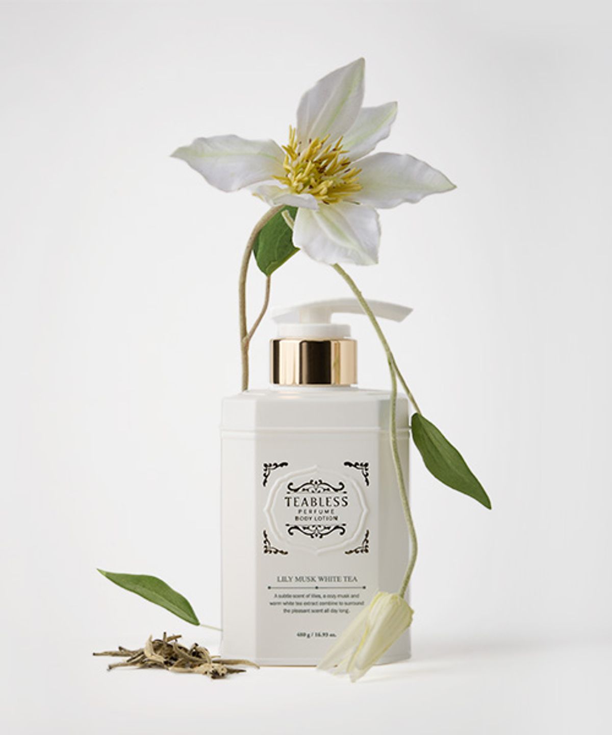 [Tea Scent] Teabless Perfume Body Lotion (Choose 1 of 4 scents: Musk, Amberwood, Floral, Fig) Purple Tea Floral Woody Scent 480g