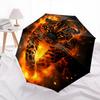 Flaming Leopard- Automatic Umbrella,Suitable for Men and Women,Suitable for Birthdays, Christmas, Gifts for Fashion Lovers0920b