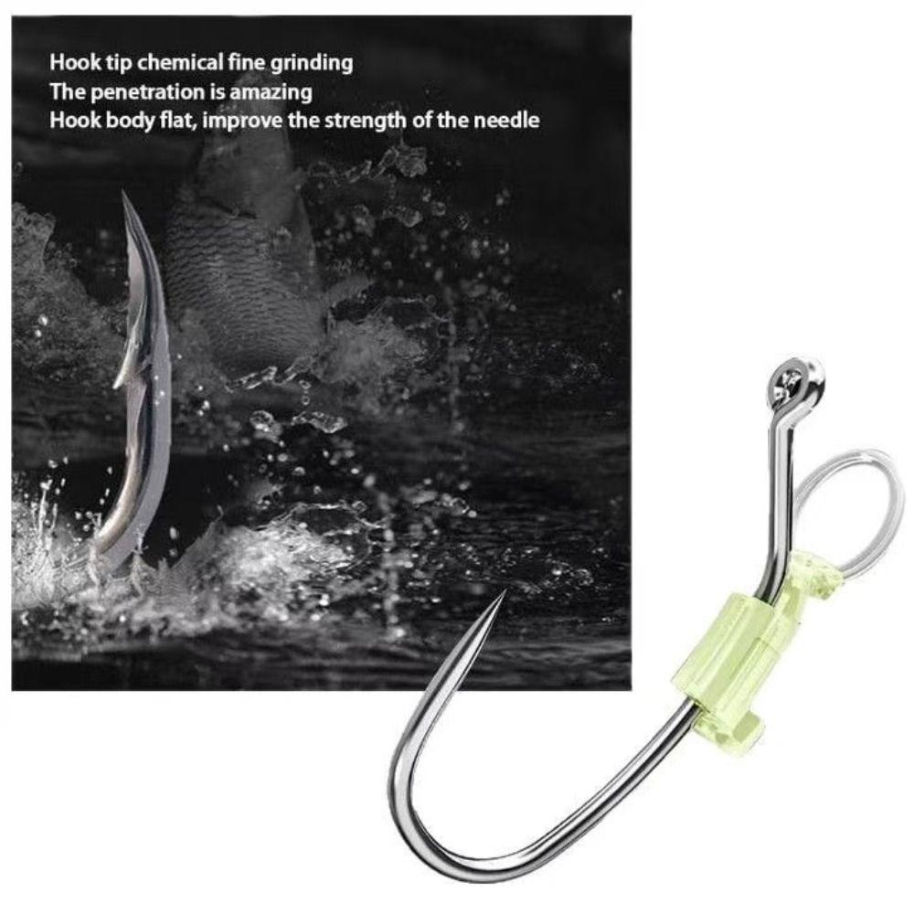 5/10/20Pcs Stainless Luminous Bait Fixed Holder Set Fishing Hooks  for Fishing Accessories