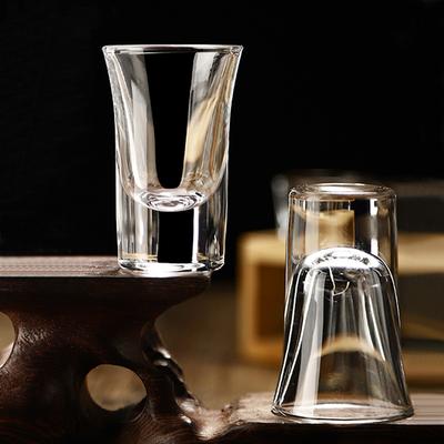 15ml/30ml/50ml High End Thick Cocktail Glasses Baijiu Cup Luxury Small Wine Glass Shot Glass Scotch Bourbon Cups Bar Glassware