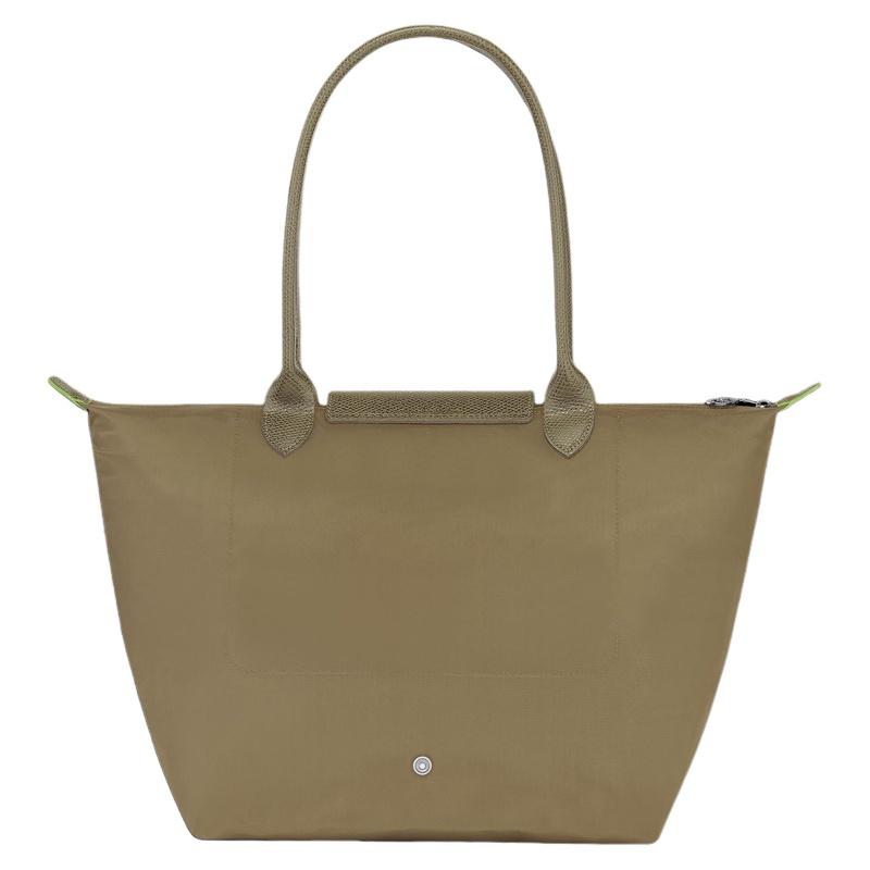 Longchamp Le Pliage Green Logo Druckknopf-Reißverschluss Polyamid Schulter-Handtasche Regular Damen Artischocke 1899919M04