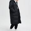 Li Ning Plain Logo Zipper Windbreaker Long Down Jacket Men Outerwear Black YYMT097-1