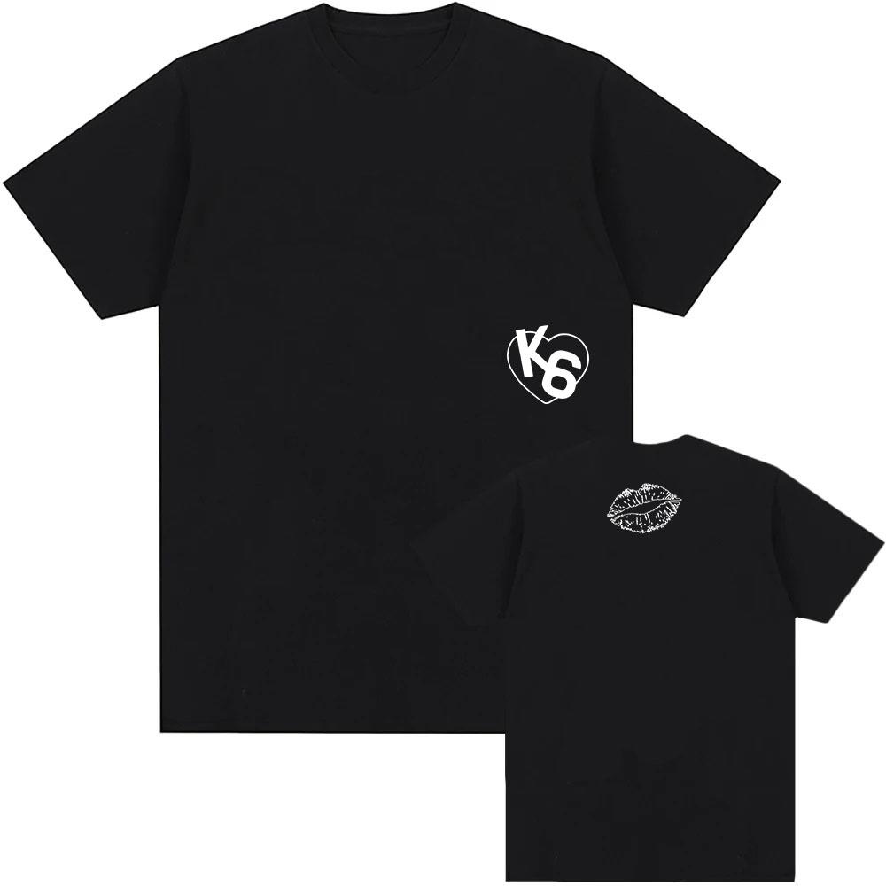 

K CAMP Kiss 6 K6 Tees Short Sleeve Cotton Fashion T-shirt Unisex Streetwear Graphic Printed Tshirts Men Women Clothing Tops XXL