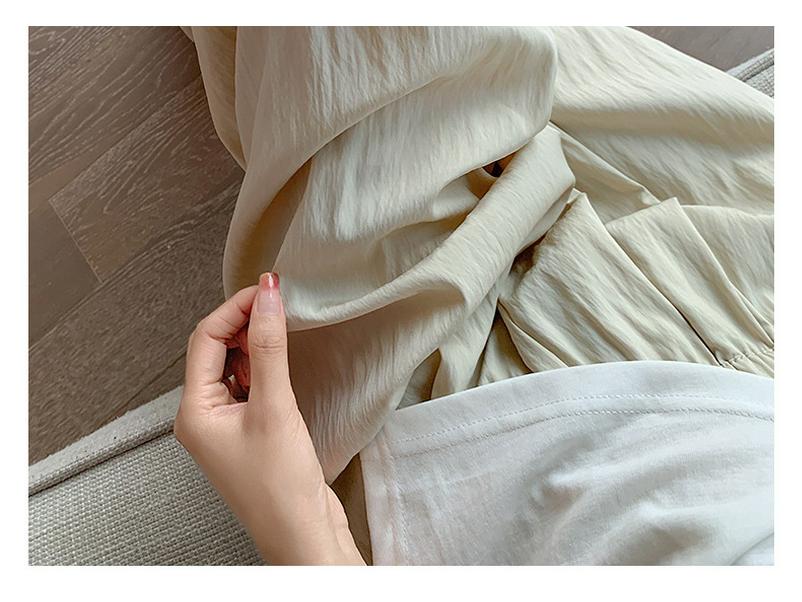 Women's High-Waist Japanese-Style Pleated Wide-Leg Pants - Lightweight, Loose Fit, Slimming, Sun Protection