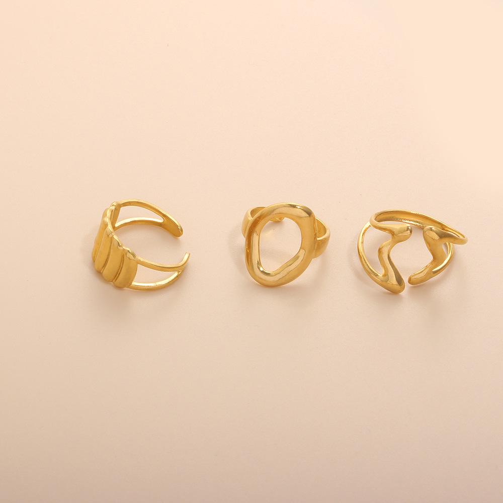 Kiss Hydraulic Stainless Steel 18K Gold Cute Titanium Cross-Border European & American Ring