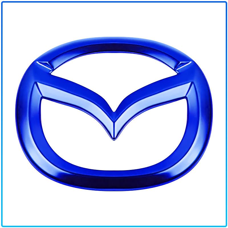 For Mazda 6 3 CX5 5 2 323 CX7 Demio Atenza Axela MX30 CX30 CX3 CX9 RX8 RX7 ABS Car Steering Wheel Center Emblem Sticker Accessories