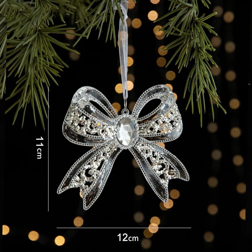 Acrylic Christmas Crystal Pendants Snowflake Wall Pendant Christmas Tree Ornaments Indoor Outdoor DIY Crystal Hanging Christmas