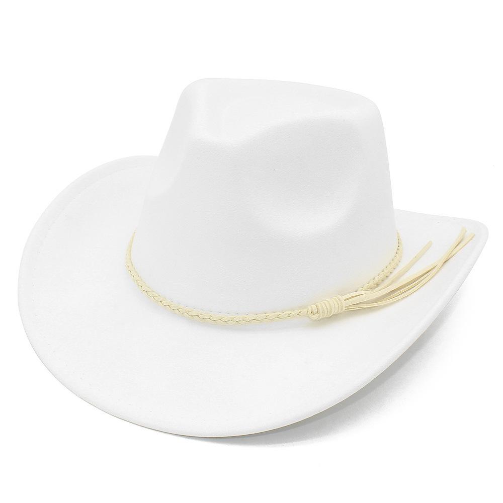 Fashion High-end Suede Men and Women Couples Curved Brim Cowboy Hat Versatile Travel Visor Vacation Jazz Hat