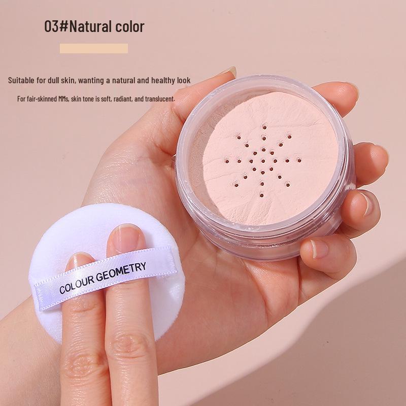 

Color Geometry Matte Loose Setting Powder: Oil Control, Long-lasting, Non-cakey Foundation for Dry Skin.