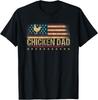 Vintage USA Flag Chicken Dad Stars T-Shirt