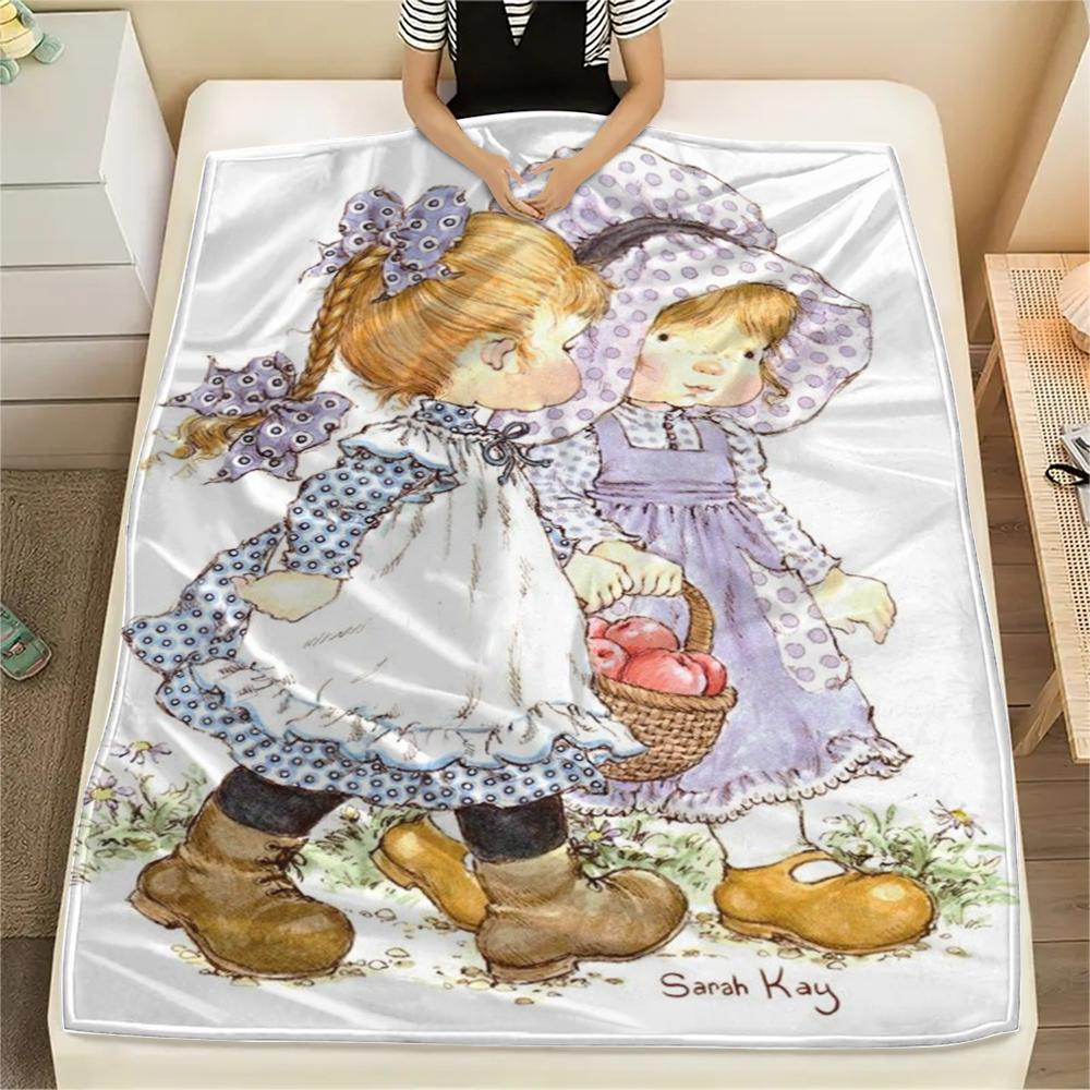 1 Stück Sarah Kay Motiv Flanelldecke, Hohe Qualität, Bequem für Alle Jahreszeiten, Heimdekoration, Wärme und Komfort, Perfekt für Weihnachtsgeschenke142