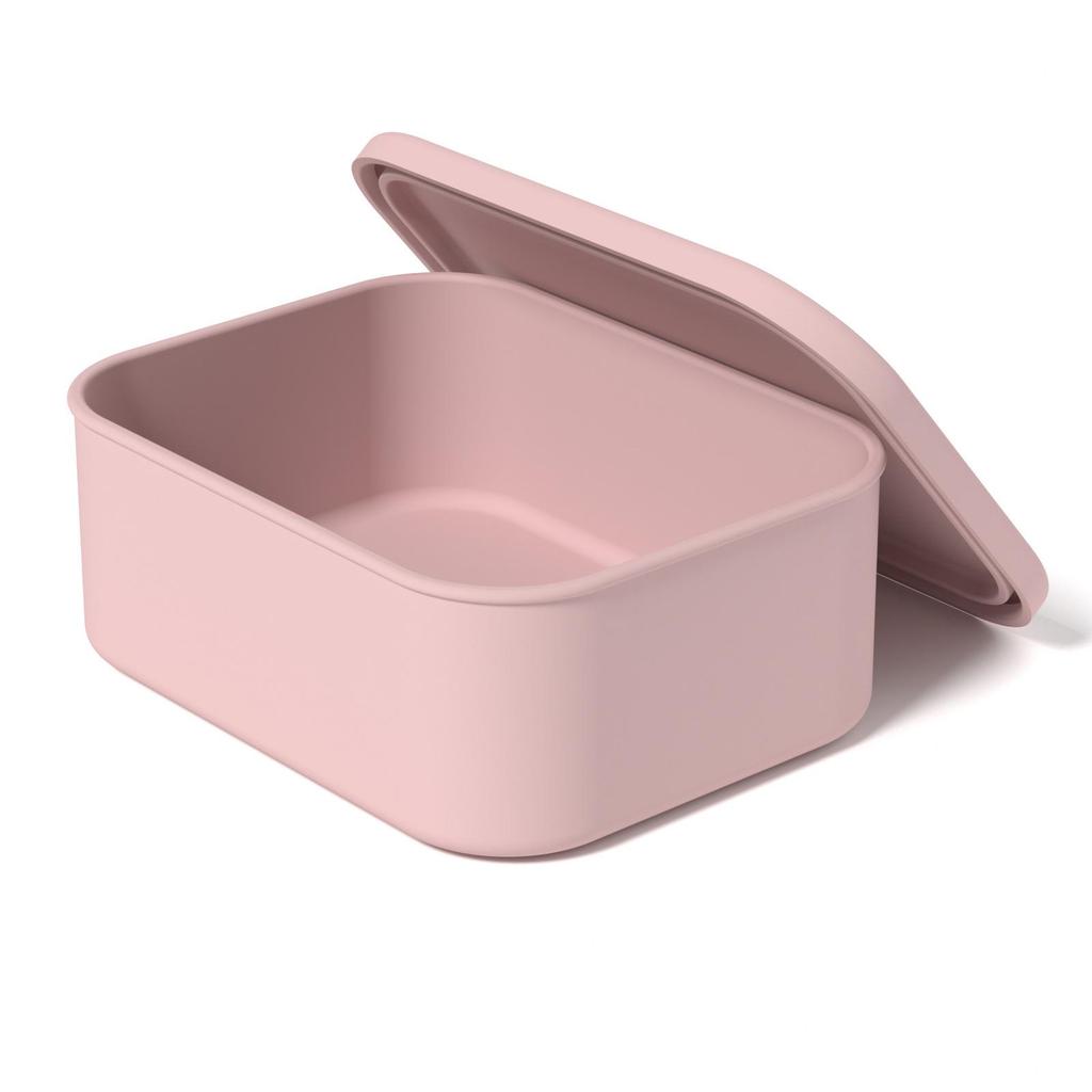 Silicone Ice Cube Tray with Lid: 4-Grid Frozen Soup & Food Storage Box