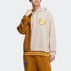 Adidas FW22 Colorblock Stripe Sports Hoodie Women Tops Miracle-Grey Taupe-Brown IA6817