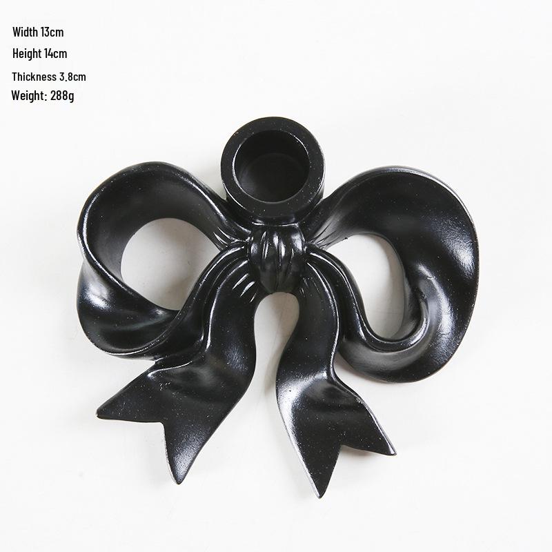Ceramic Bow Design Candle Holder for Christmas Aromatherapy - Creative Home Décor чёрный