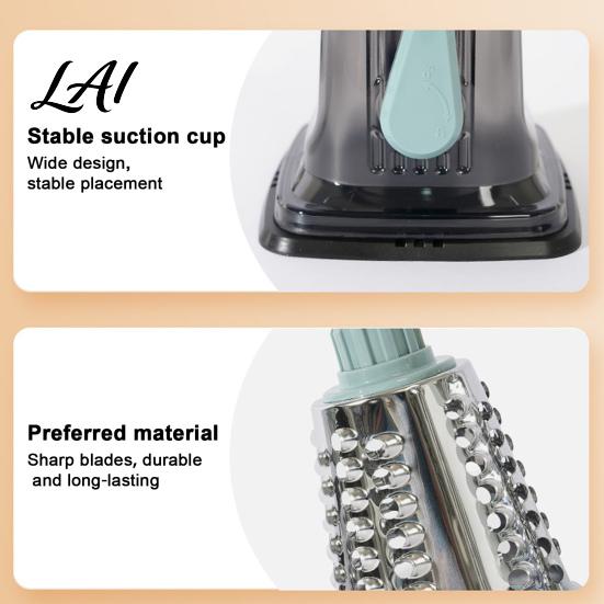 Kitchen Slicer Handheld Roller Vegetable Shredder Stainless Steel Blades BPA-free Tool Food